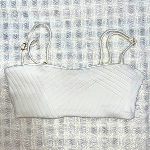 L*Space Crossroads Texture Sandy Bikini Top